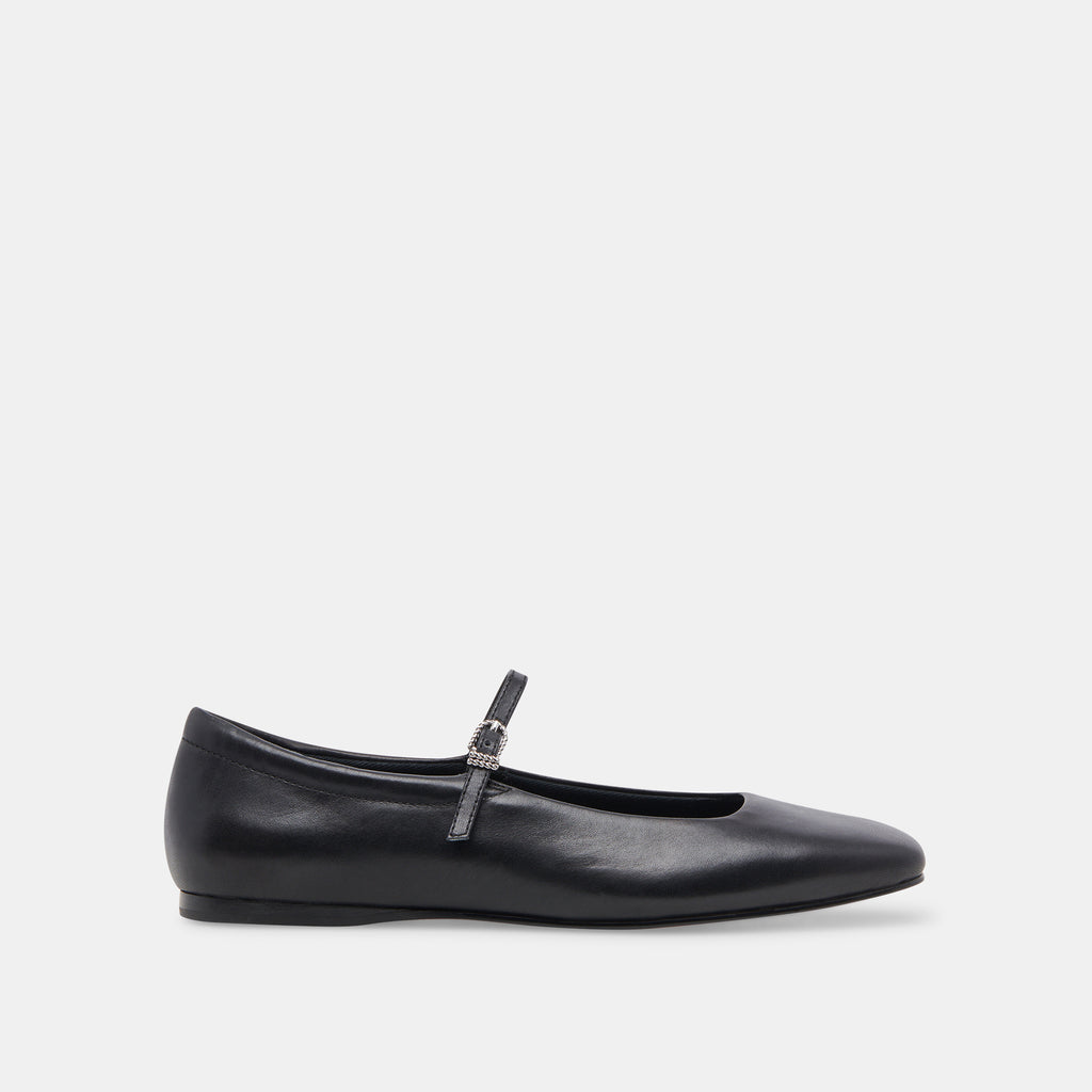 REYES Ballet Flats Black Leather | Black Leather Flats– Dolce Vita 6895078932546