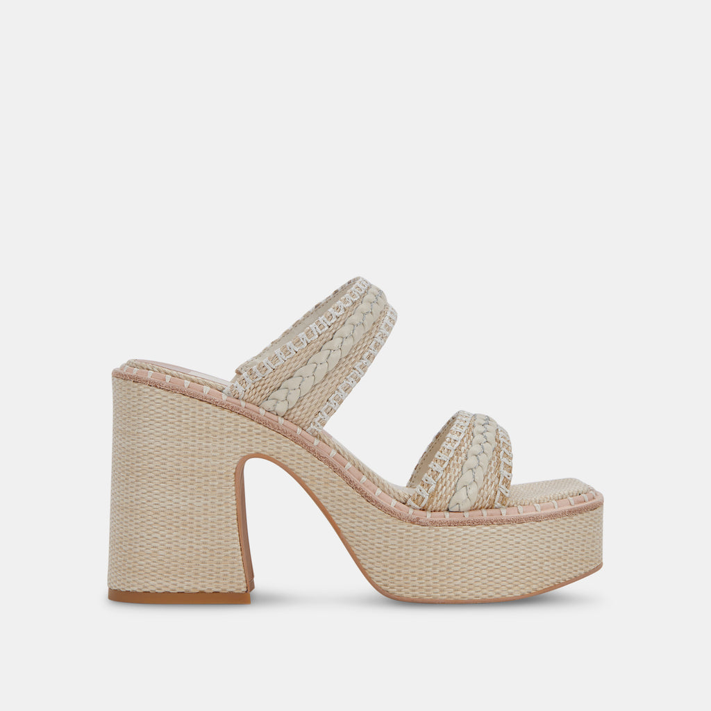 WHIM Heels Oatmeal Raffia | Recycled Raffia & Chunky Platform Heels– Dolce Vita 6895454847042