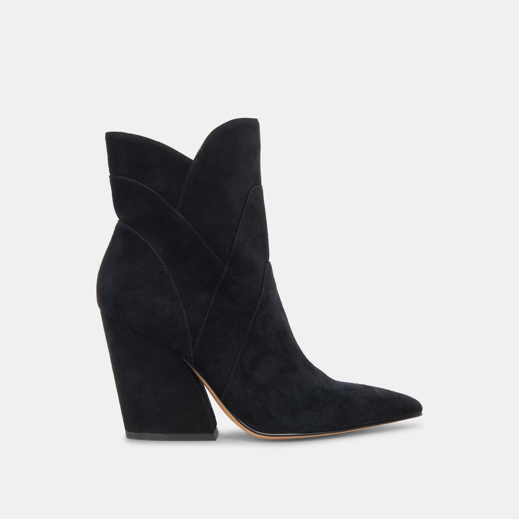 Neena Booties Onyx Suede | Women's Onyx Suede Booties– Dolce Vita 6908079013954