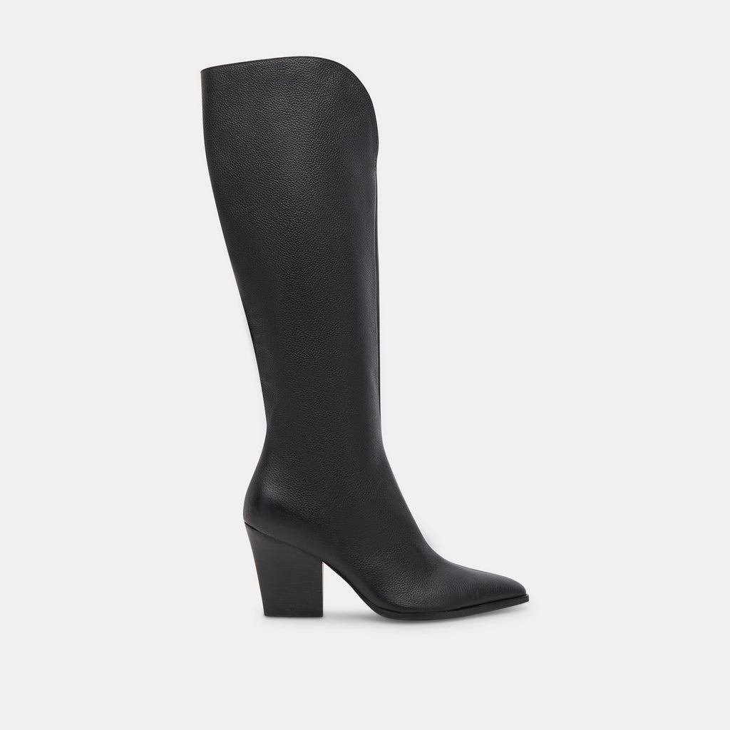 Rocky Boots Black Leather | Black Leather Knee-High Boots– Dolce Vita 6908079571010