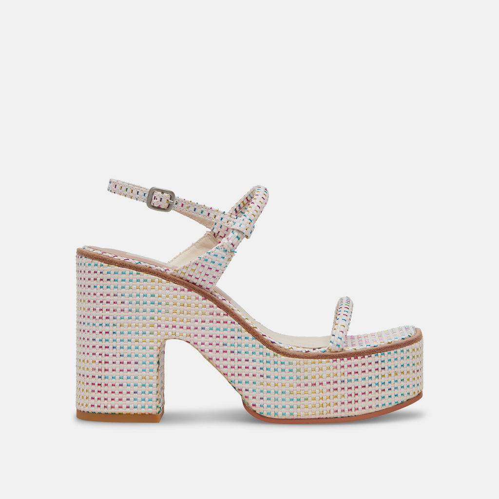 JODIE PRIDE HEELS PASTEL STRIPE RAFFIA– Dolce Vita 6915497099330