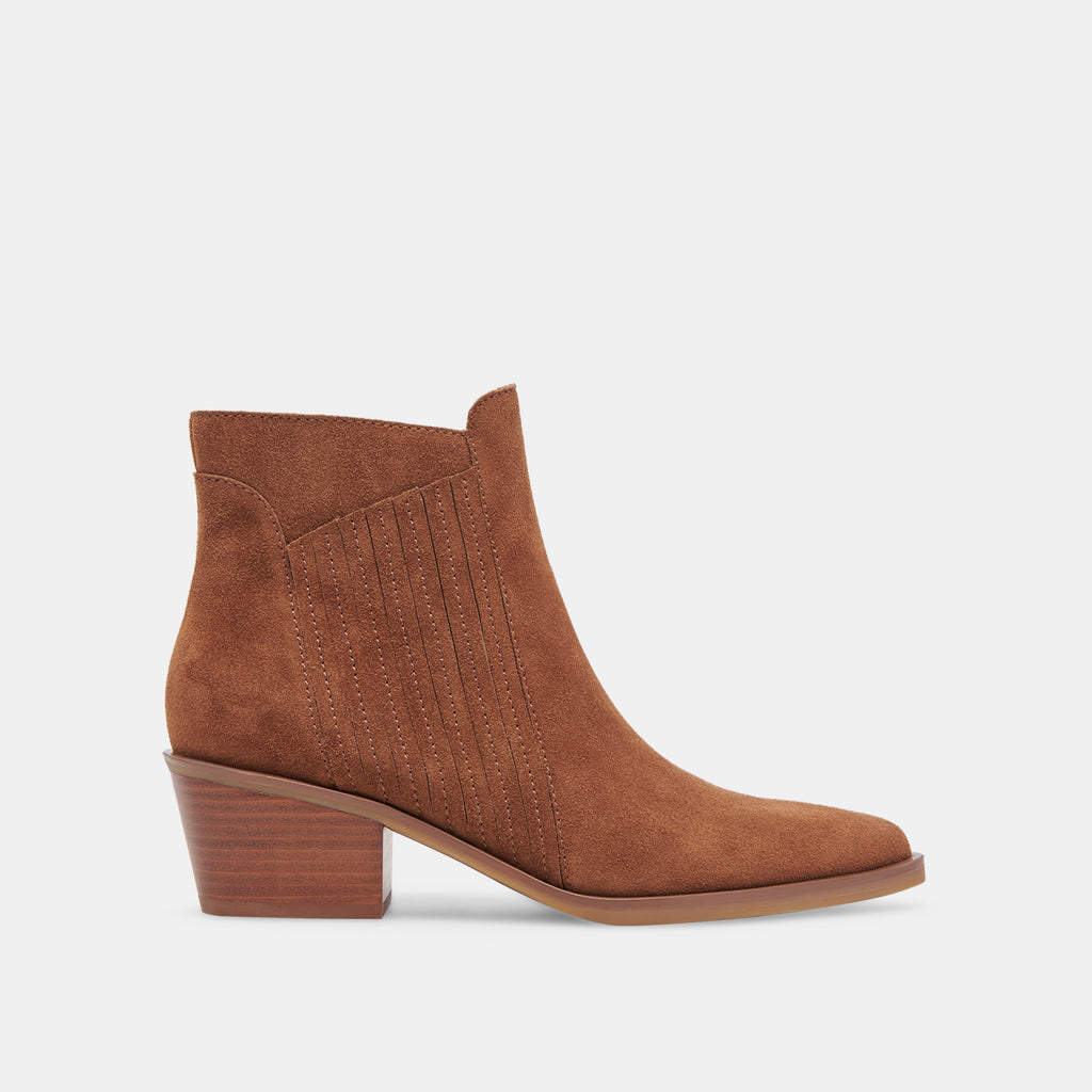 Sawyer Booties Chestnut Suede | Women's Suede Chestnut Booties– Dolce Vita 6950764675138