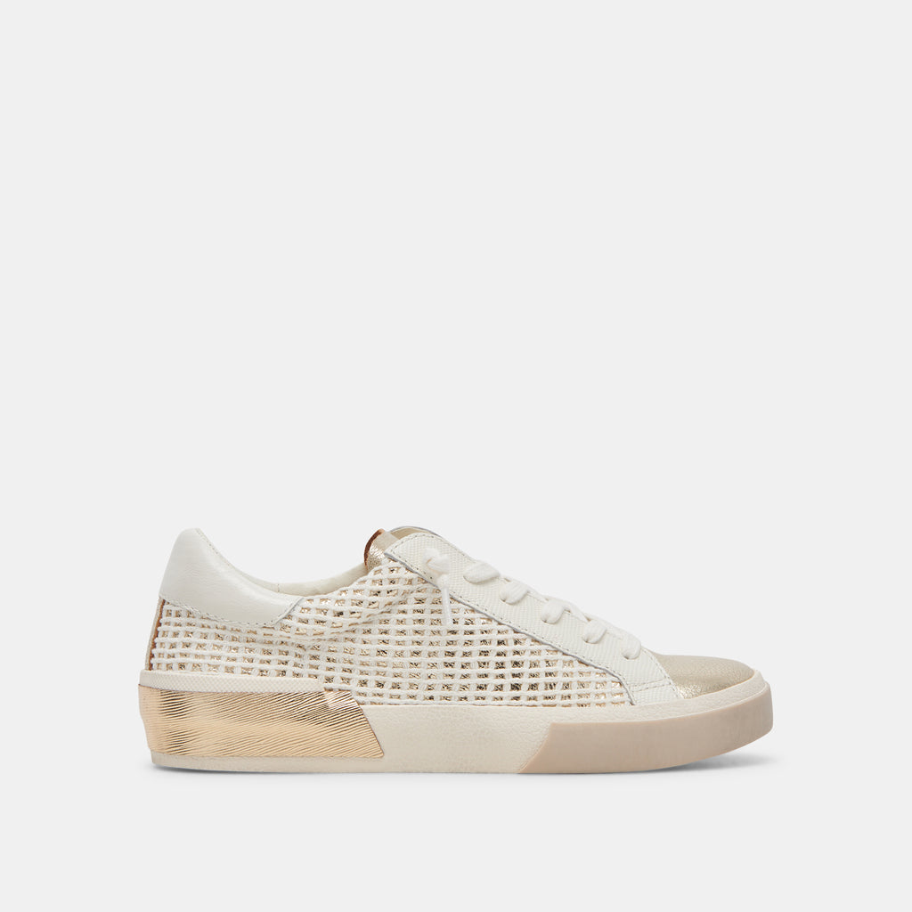 ZINA SNEAKERS BONE GOLD WOVEN– Dolce Vita 6971241136194